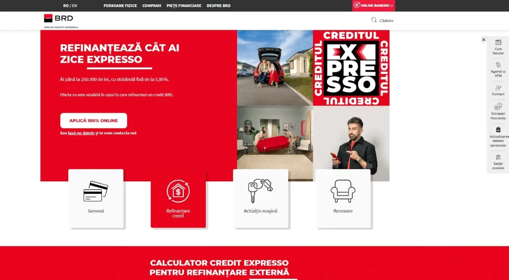 in cat timp se aproba un credit de nevoi personale la BRD